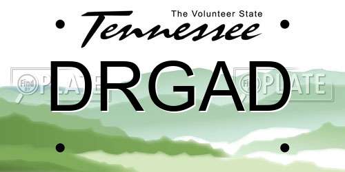 DRGAD Tennessee License Plate