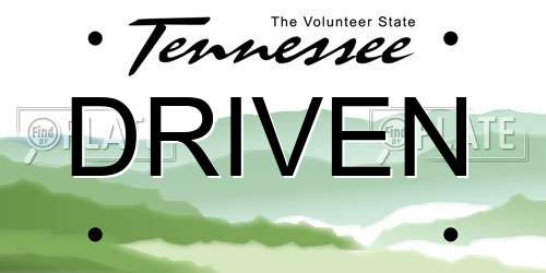 DRIVEN Tennessee License Plate