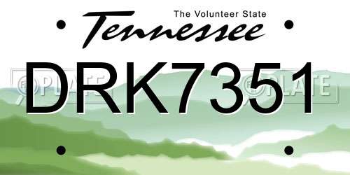 DRK7351 Tennessee License Plate