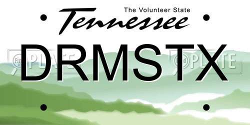 DRMSTX Tennessee License Plate
