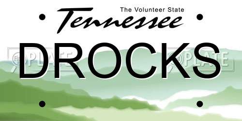 DROCKS Tennessee License Plate