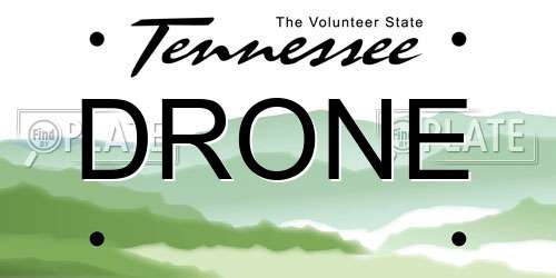 DRONE Tennessee License Plate