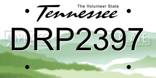 DRP2397 Tennessee License Plate