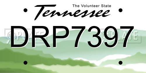 DRP7397 Tennessee License Plate