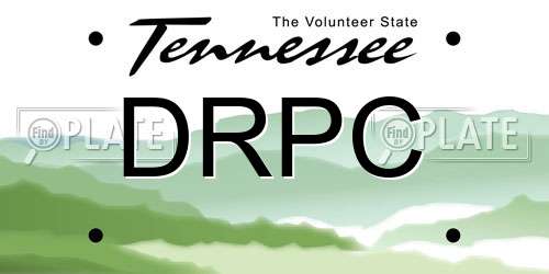 DRPC Tennessee License Plate