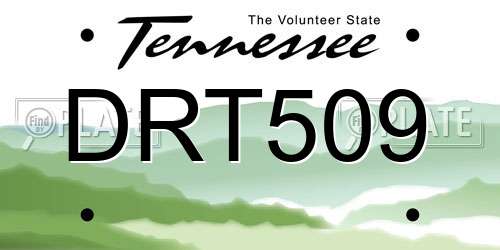 DRT509 Tennessee License Plate