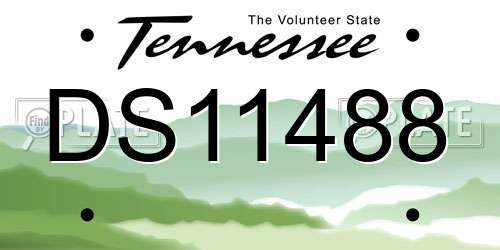 DS11488 Tennessee License Plate