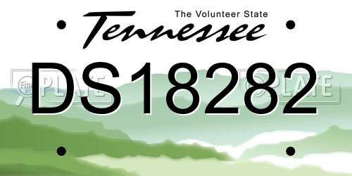 DS18282 Tennessee License Plate