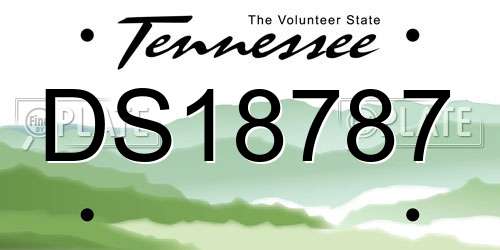 DS18787 Tennessee License Plate