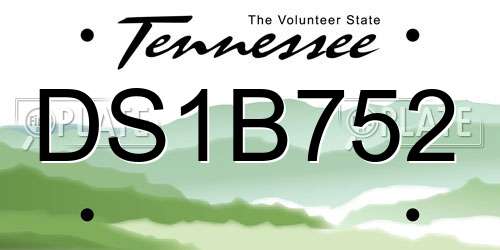 DS1B752 Tennessee License Plate