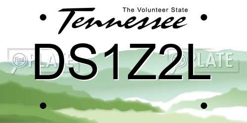 DS1Z2L Tennessee License Plate