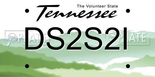 DS2S2I Tennessee License Plate