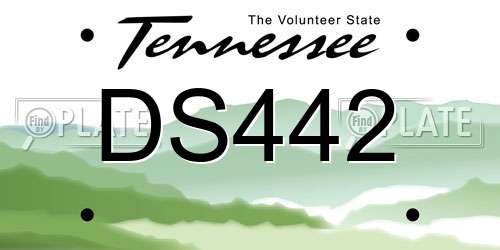 DS442 Tennessee License Plate
