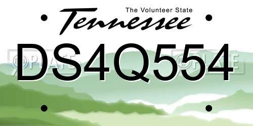 DS4Q554 Tennessee License Plate