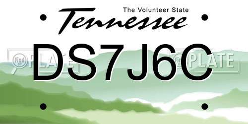 DS7J6C Tennessee License Plate