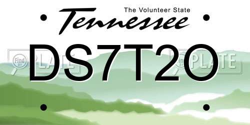 DS7T2O Tennessee License Plate