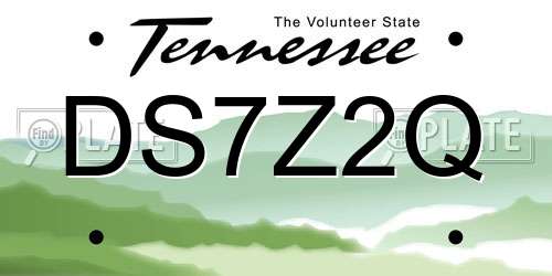 DS7Z2Q Tennessee License Plate