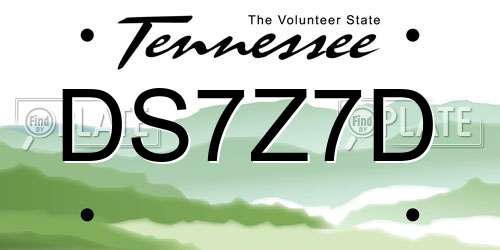 DS7Z7D Tennessee License Plate