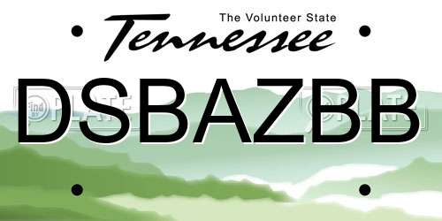 DSBAZBB Tennessee License Plate
