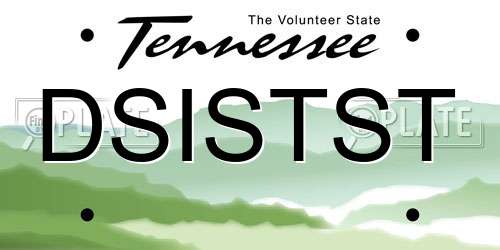DSISTST Tennessee License Plate
