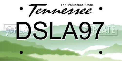 DSLA97 Tennessee License Plate