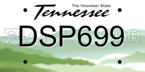 DSP699 Tennessee License Plate