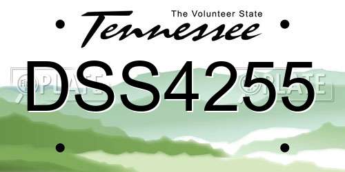 DSS4255 Tennessee License Plate