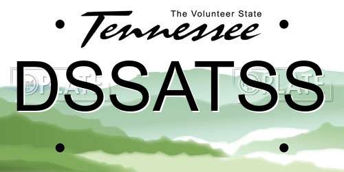 DSSATSS Tennessee License Plate
