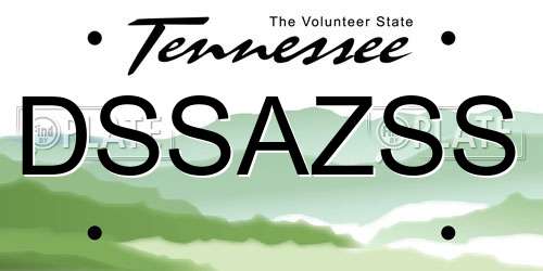 DSSAZSS Tennessee License Plate