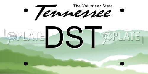 DST Tennessee License Plate