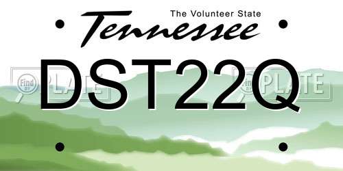 DST22Q Tennessee License Plate