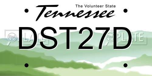 DST27D Tennessee License Plate