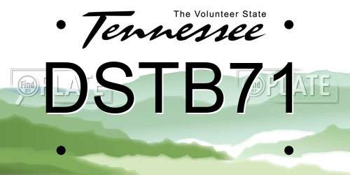 DSTB71 Tennessee License Plate