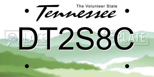 DT2S8C Tennessee License Plate