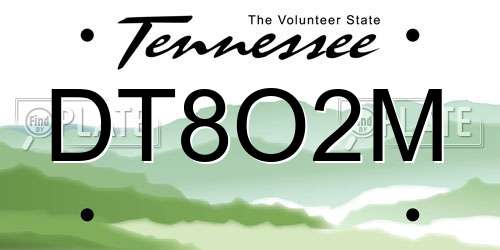 DT8O2M Tennessee License Plate