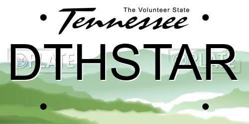 DTHSTAR Tennessee License Plate