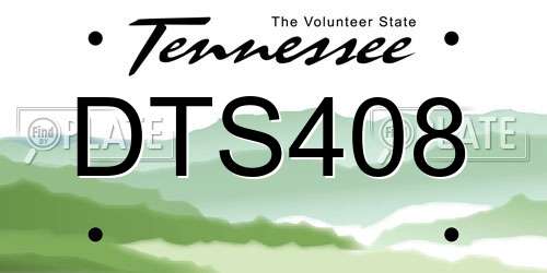 DTS408 Tennessee License Plate