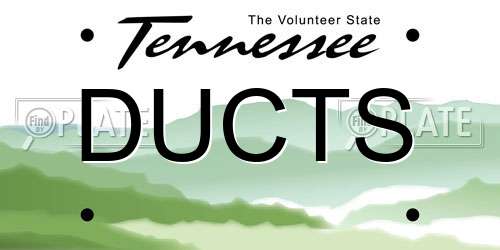 DUCTS Tennessee License Plate