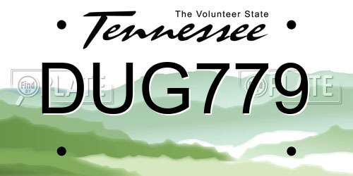 DUG779 Tennessee License Plate