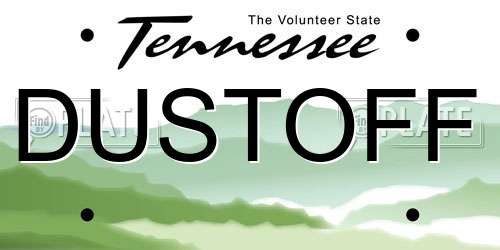 DUSTOFF Tennessee License Plate