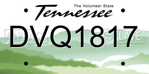 DVQ1817 Tennessee License Plate