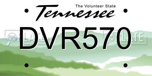 DVR570 Tennessee License Plate