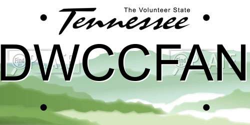 DWCCFAN Tennessee License Plate