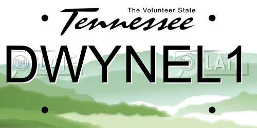 DWYNEL1 Tennessee License Plate
