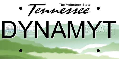DYNAMYT Tennessee License Plate