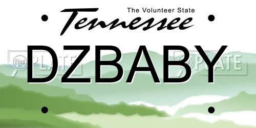 DZBABY Tennessee License Plate