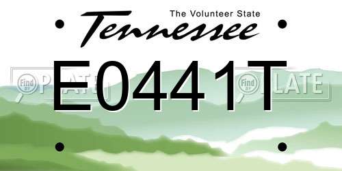 E0441T Tennessee License Plate