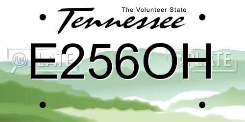 E256OH Tennessee License Plate