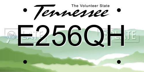 E256QH Tennessee License Plate