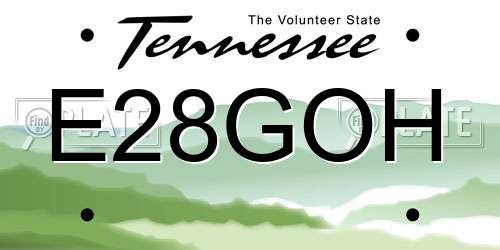 E28GOH Tennessee License Plate